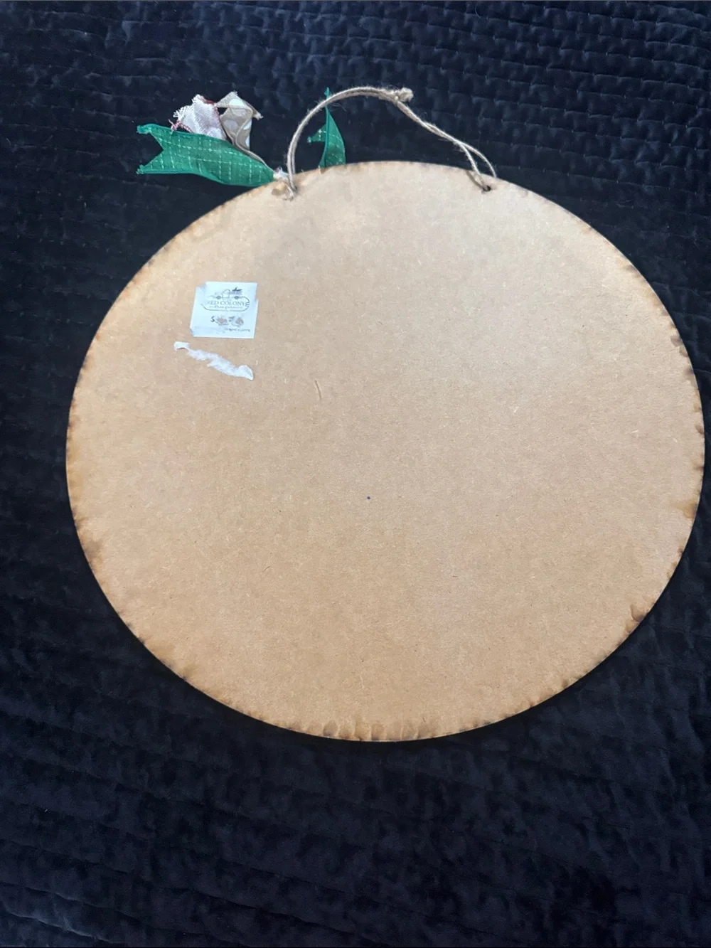 Jingle Bales Round Wood Holiday Sign - Green Tractor & Reindeer